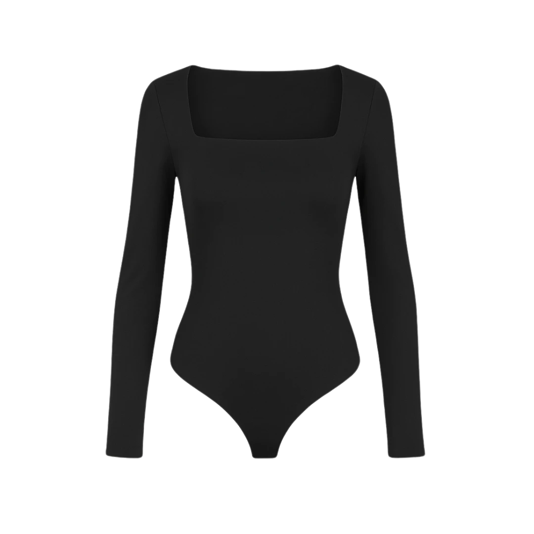 Body decote quadrado e manga longa | BodyVie - Cloe