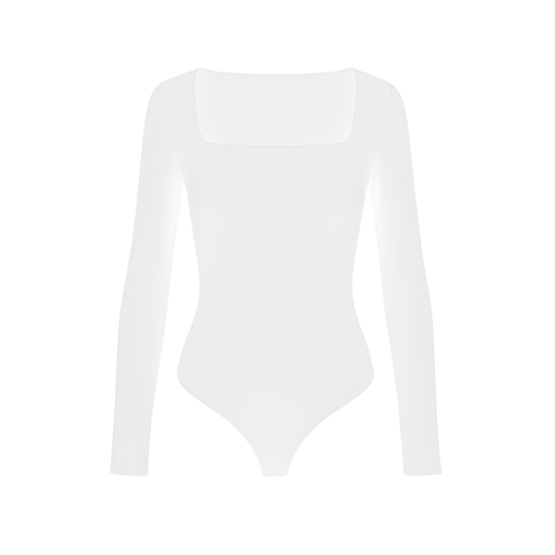 Body decote quadrado e manga longa | BodyVie - Cloe
