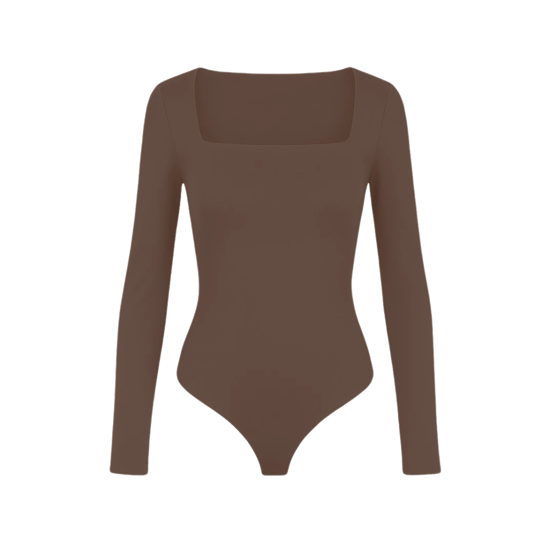 Body decote quadrado e manga longa | BodyVie - Cloe