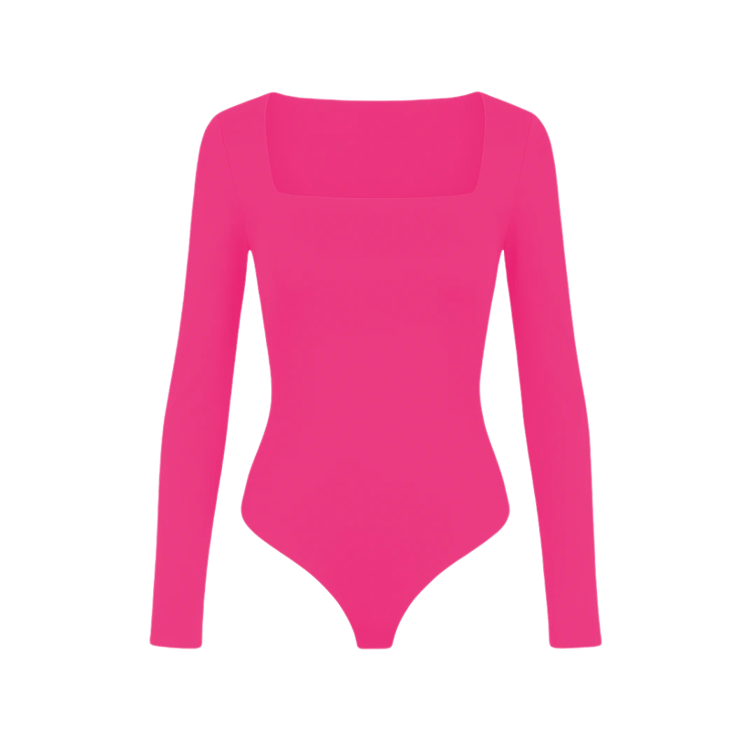 Body decote quadrado e manga longa | BodyVie - Cloe
