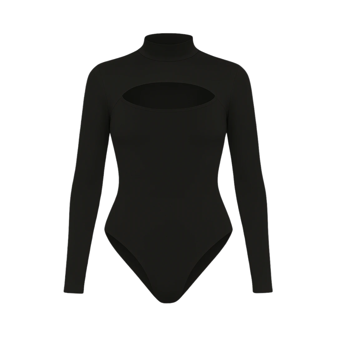 Body gola alta com decote central | BodyVie - Victoria