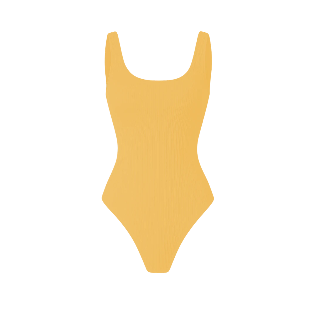 Body canelado com decote quadrado | BodyVie - Ophelia